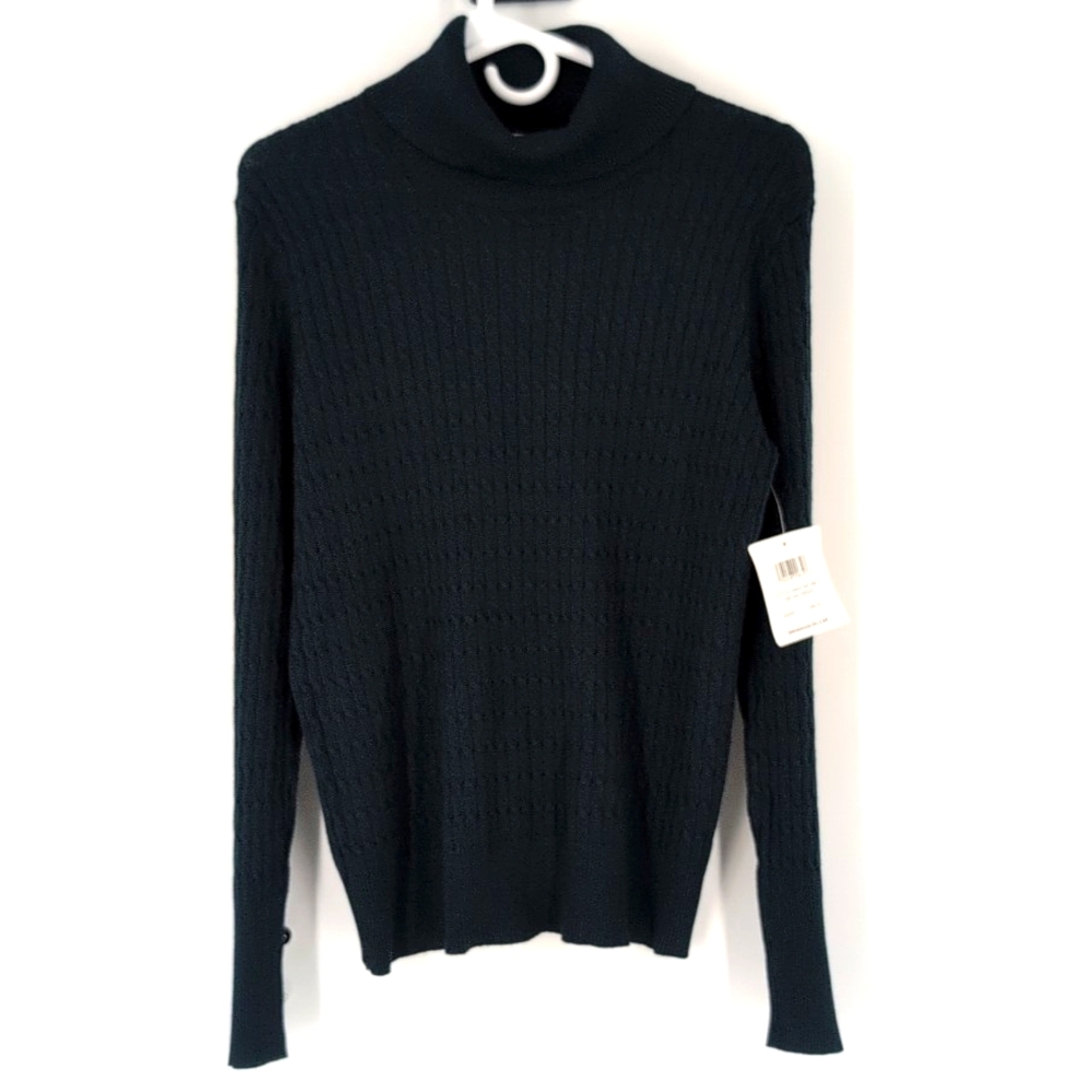 89TH + Madison dark Green Turtleneck Sweater size large NWT .